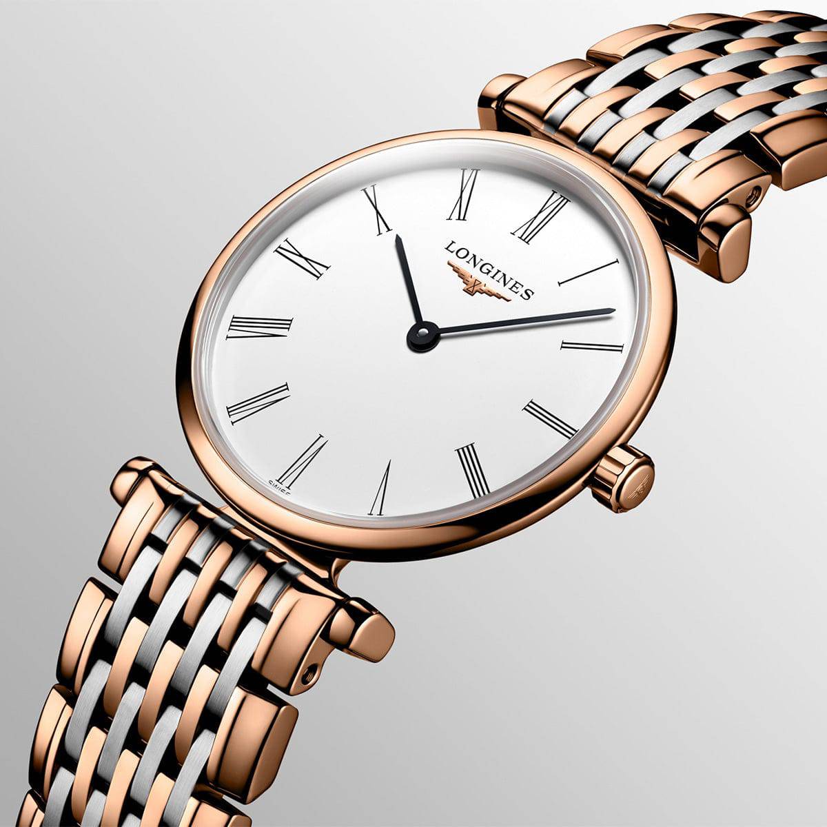 Longines La Grande Classique 24mm Steel & Rose Gold PVD Bracelet Watch - Berry's Jewellers