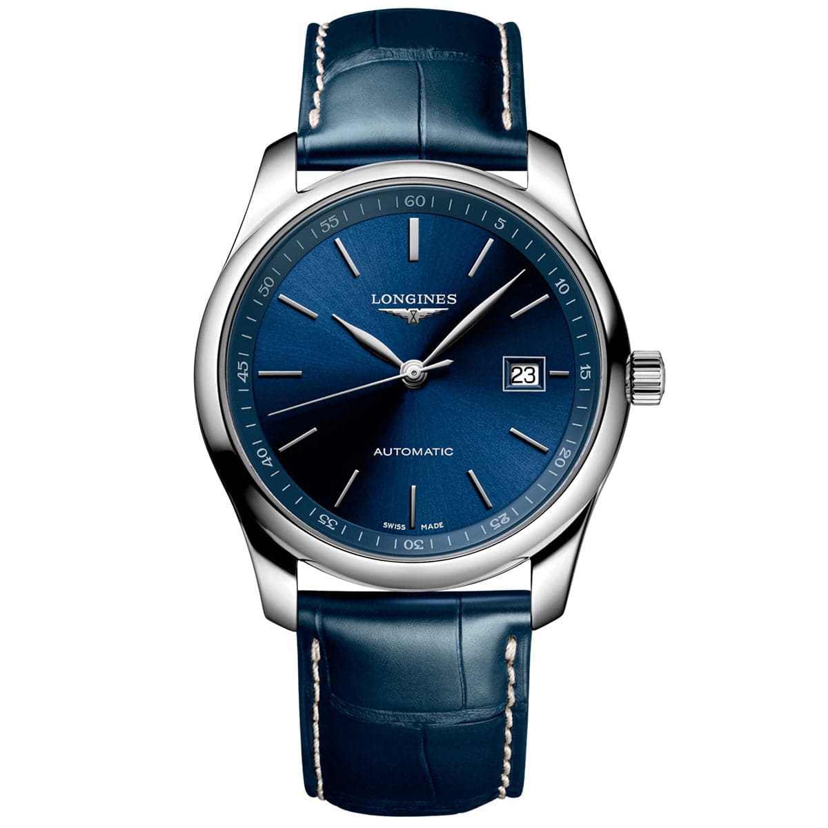 Master 40mm Blue Dial Automatic Strap Watch