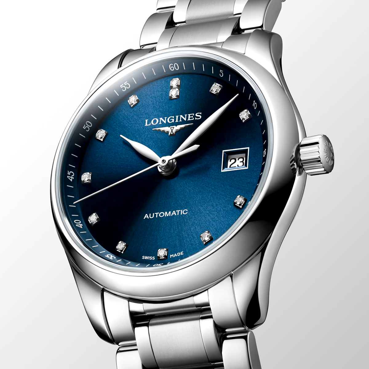 Longines Master Collection 29mm Blue Diamond Dial Bracelet Watch - Berry's Jewellers