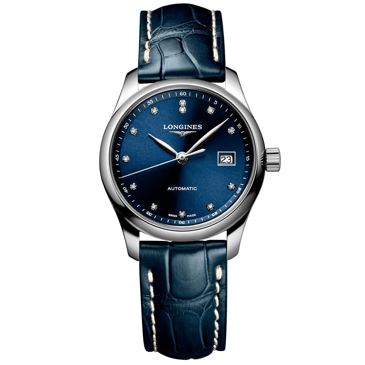 Master Collection 29mm Blue Diamond Dial Strap Watch