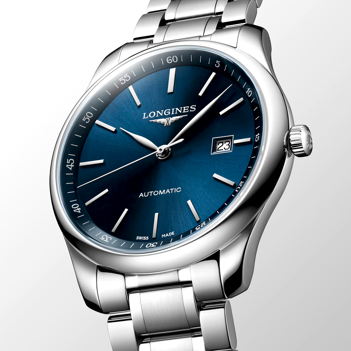 Longines Master Collection 42mm Blue Dial Men's Bracelet Watch - Berry's Jewellers