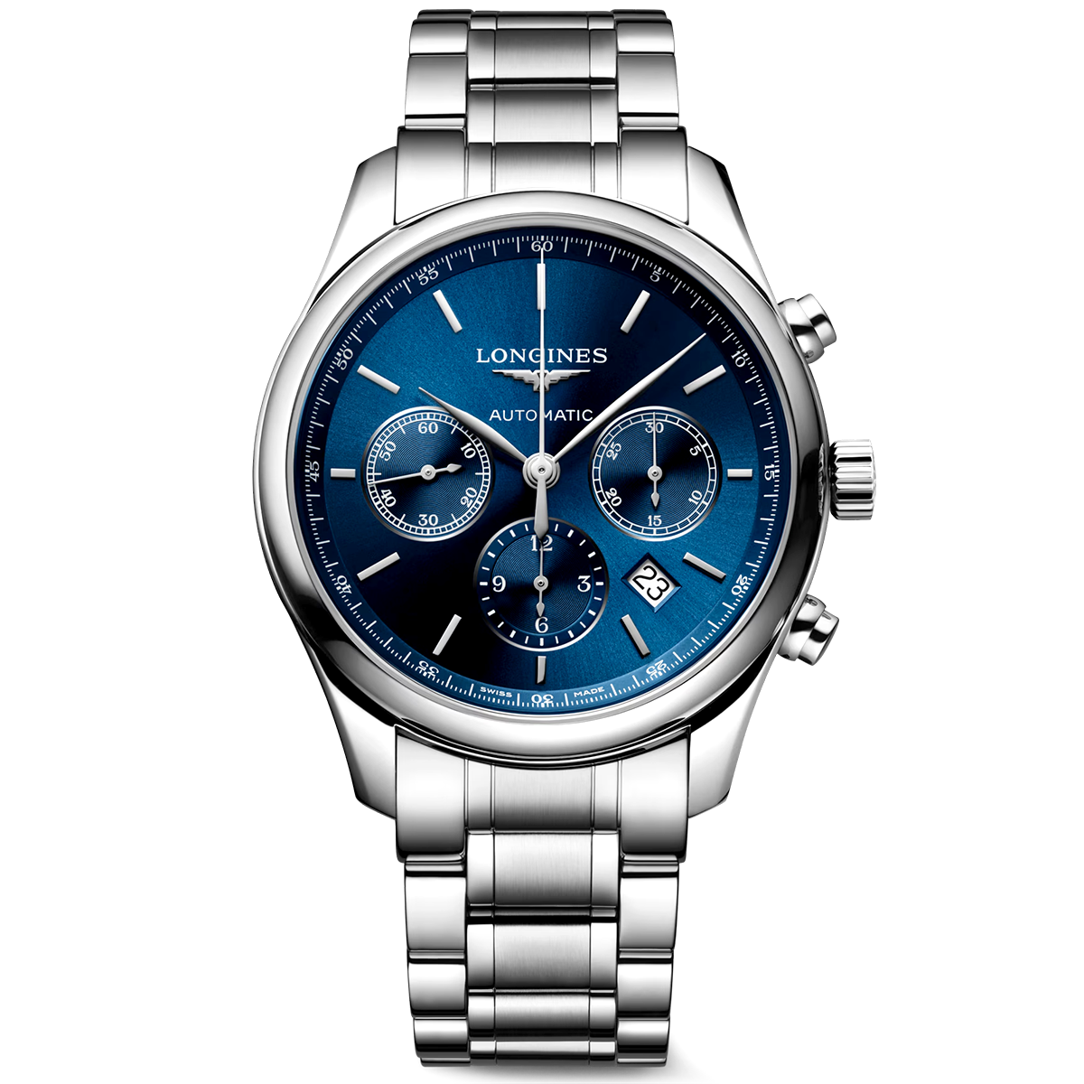 Master Collection Chronograph 42mm Blue Dial Bracelet Watch