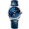 Longines Master Collection Moonphase 34mm Blue Diamond Dial Ladies Watch - Berry's Jewellers