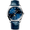 Longines Master Collection Moonphase 40mm Blue Diamond Dial Watch - Berry's Jewellers