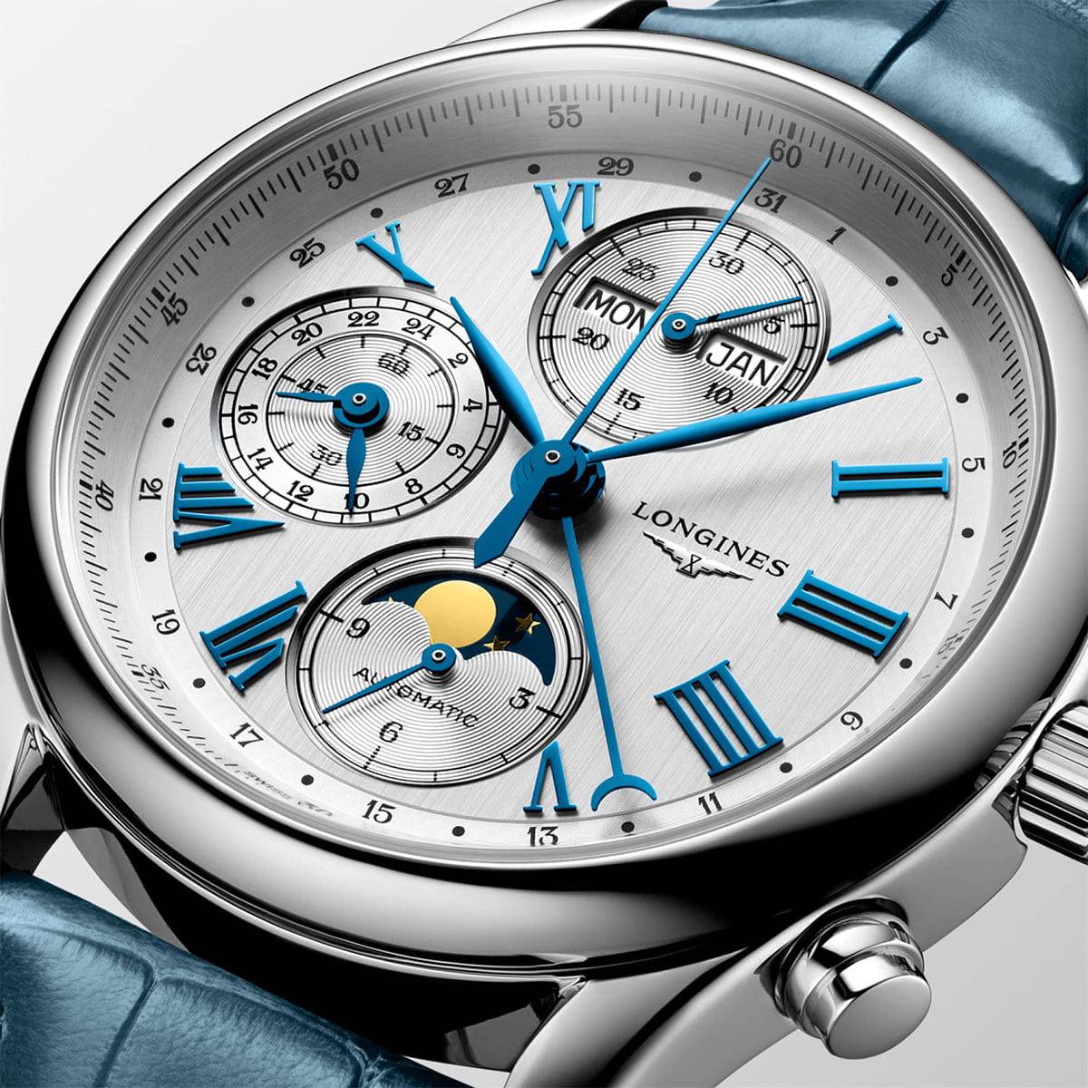 Longines Master Collection Moonphase Chronograph 40mm Men's Strap Watch - Berry's Jewellers