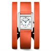 Longines Mini DolceVita 21.5mm x 29mm Silver Dial Orange Multi Strap Watch - Berry's Jewellers