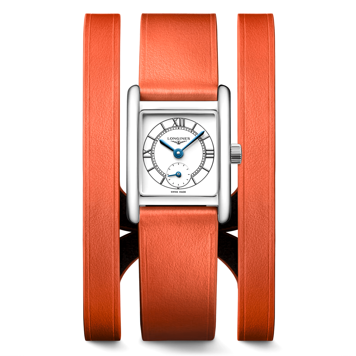 Mini DolceVita 21.5mm x 29mm Silver Dial Orange Multi Strap Watch