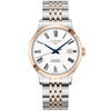 Longines Record 38.5mm Two-Tone White Roman Dial Automatic Bracelet Watch - Berry's Jewellers