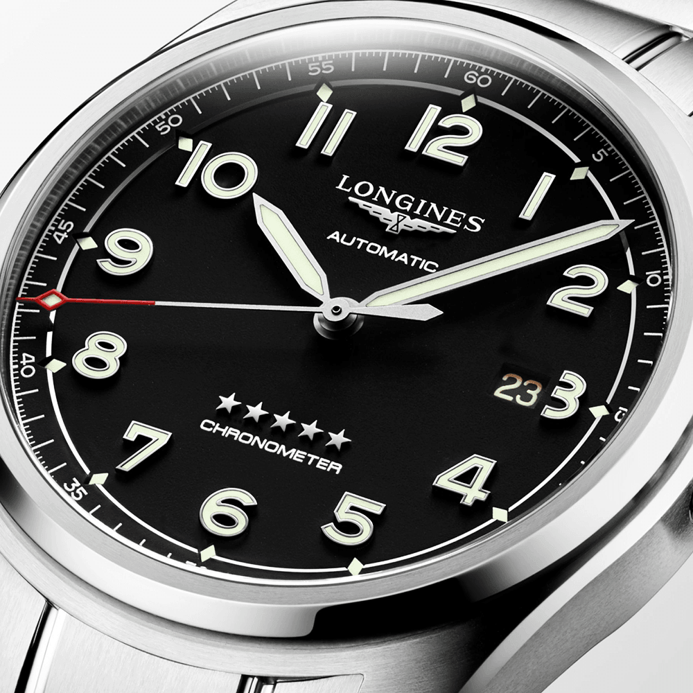 Longines Spirit 42mm Black Dial Men's Automatic Bracelet Watch - Berry's Jewellers