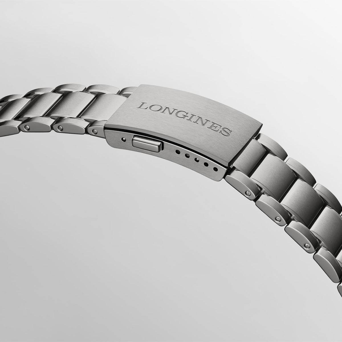 Longines Spirit Zulu Time 39mm Anthracite Dial and Ceramic Bezel Bracelet Watch - Berry's Jewellers