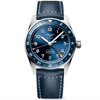 Longines Spirit Zulu Time 39mm Blue Dial Automatic Leather Strap Watch - Berry's Jewellers