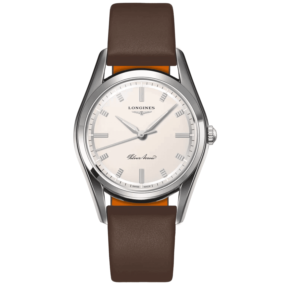 Longines The  Hertiage Classic Silver Arrow Automatic Strap Watch - Berry's Jewellers