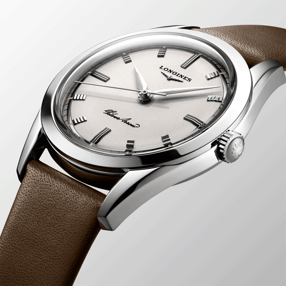 Longines The  Hertiage Classic Silver Arrow Automatic Strap Watch - Berry's Jewellers