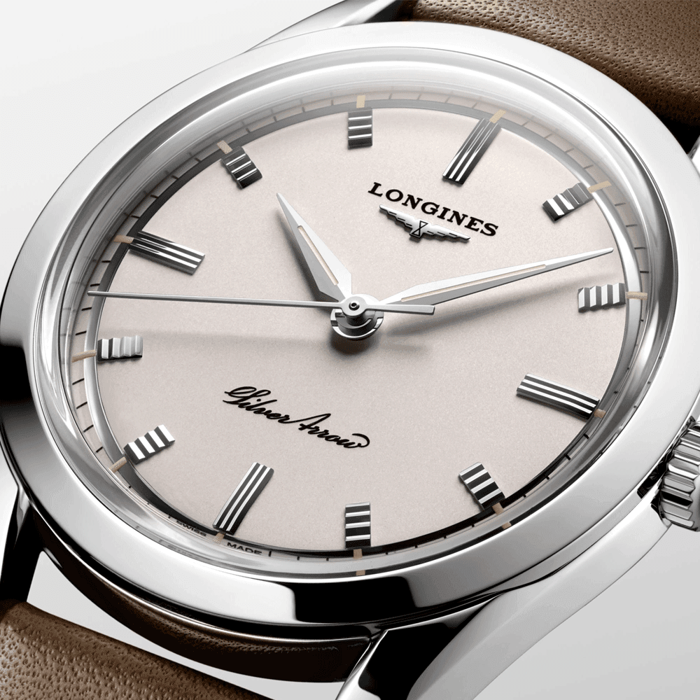 Longines The  Hertiage Classic Silver Arrow Automatic Strap Watch - Berry's Jewellers