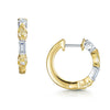 Berry's 18ct Yellow Gold Yellow And White Diamond Hoop Earrings - Berry's Jewellers