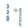 Berry's 18ct White Gold Aquamarine And Diamond Drop Earrings - Berry's Jewellers