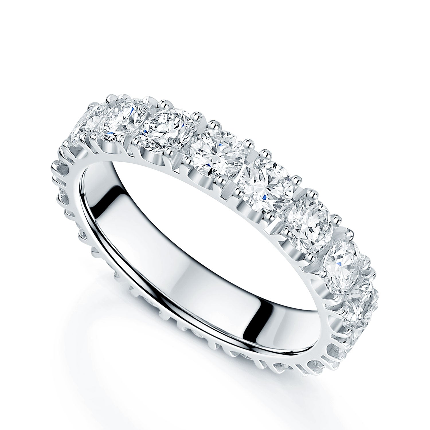 Berry's Platinum Round Brilliant Cut Diamond Full Eternity Ring - Berry's Jewellers