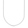 Berry's 18ct White Gold Mixed Cut Diamond Long Fancy Necklet - Berry's Jewellers