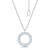 Berry's 18ct White Gold Diamond Open Circle Pendant - Berry's Jewellers