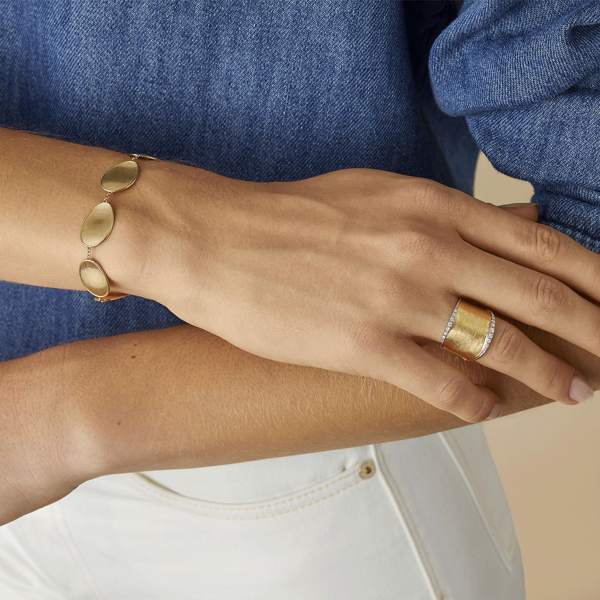 Marco Bicego Lunaria 18ct Yellow Gold Bracelet - Berry's Jewellers