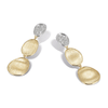 Marco Bicego Lunaria 18ct Yellow Gold Pave Diamond Set Drop Earrings - Berry's Jewellers