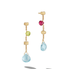 Marco Bicego Paradise 18ct Yellow Gold Multicoloured Drop Earrings - Berry's Jewellers