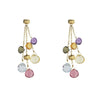 Marco Bicego Paradise 18ct Yellow Gold Multicoloured Three Strand Earrings - Berry's Jewellers