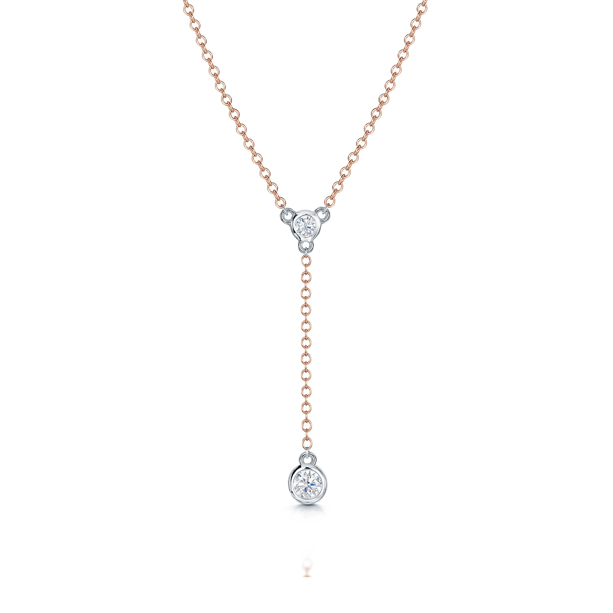 Berry's 18ct Rose Gold Diamond Drop Pendant - Berry's Jewellers