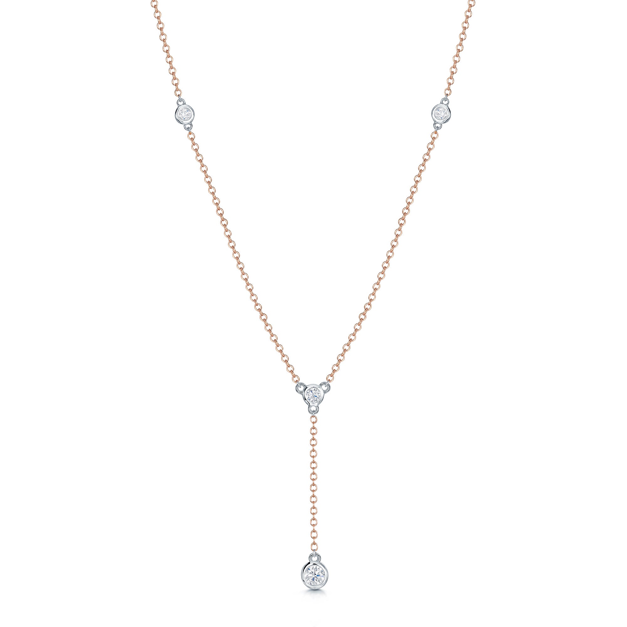 Berry's 18ct Rose Gold Diamond Drop Pendant - Berry's Jewellers