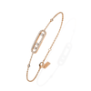 Messika Paris 18ct Pink Gold Baby Move Pave Three Diamond Set Bracelet - Berry's Jewellers