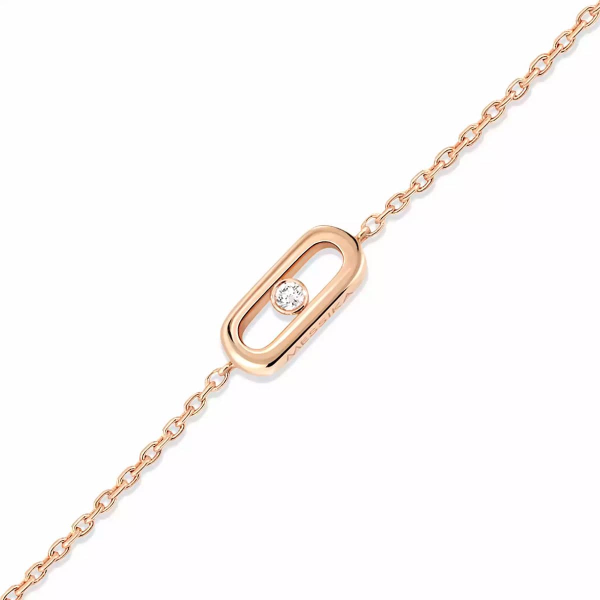 18ct Pink Gold Diamond Messika Cares Bracelet