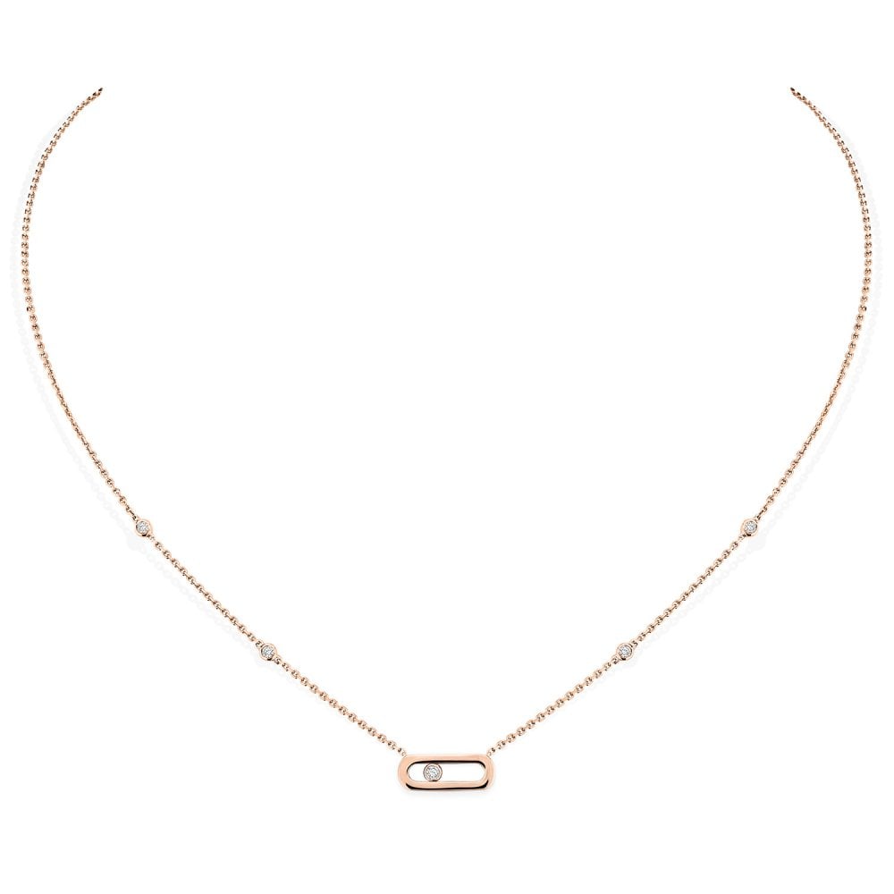 Messika Paris 18ct Pink Gold Move Uno Diamond Necklace - Berry's Jewellers