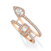 Messika Paris 18ct Pink Gold My Twin Two Row Diamond Ring - Berry's Jewellers