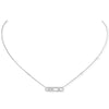 Messika Paris 18ct White Gold Baby Move Three Diamond And Pave Set Diamond Necklace - Berry's Jewellers