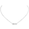 Messika Paris 18ct White Gold Baby Move Three Diamond Set Necklace - Berry's Jewellers