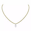 Messika Paris 18ct White Gold Diamond Messika Cares Necklace On A Khaki Cord - Berry's Jewellers