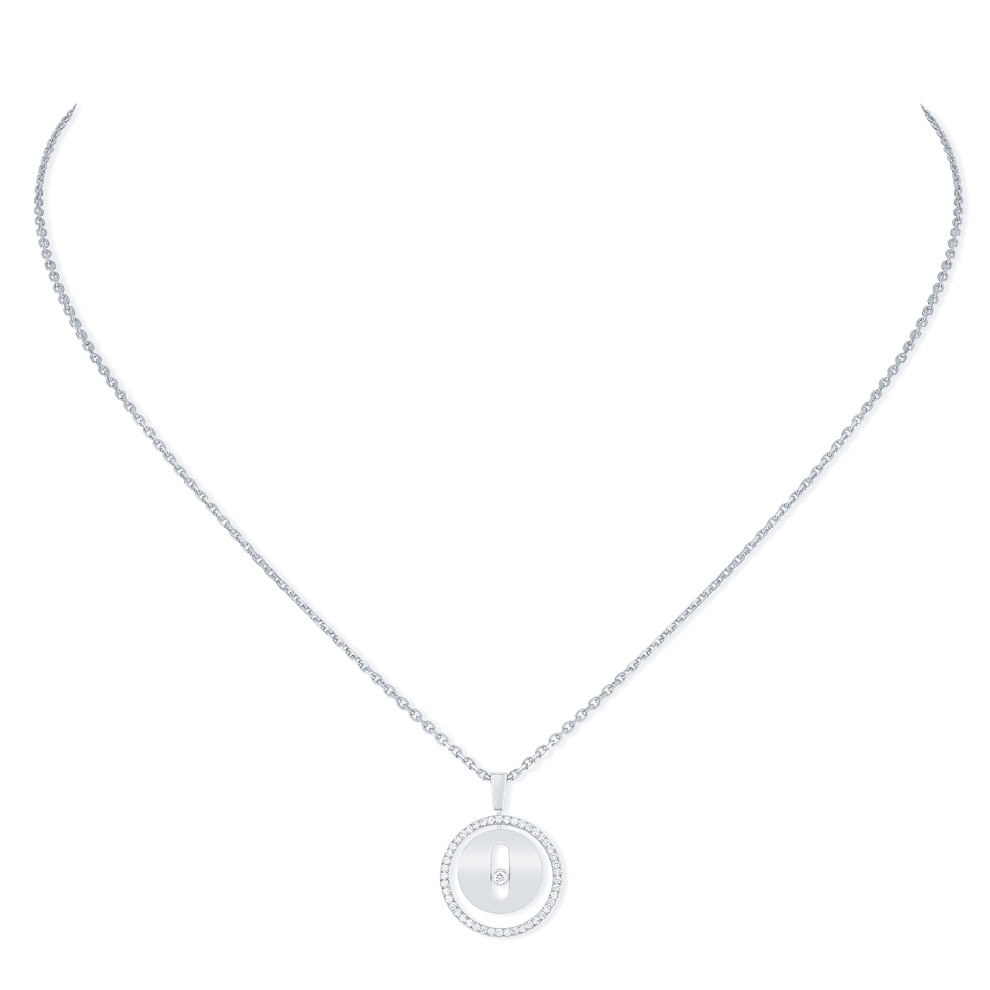 Messika Paris 18ct White Gold Lucky Move Diamond Necklace - Berry's Jewellers