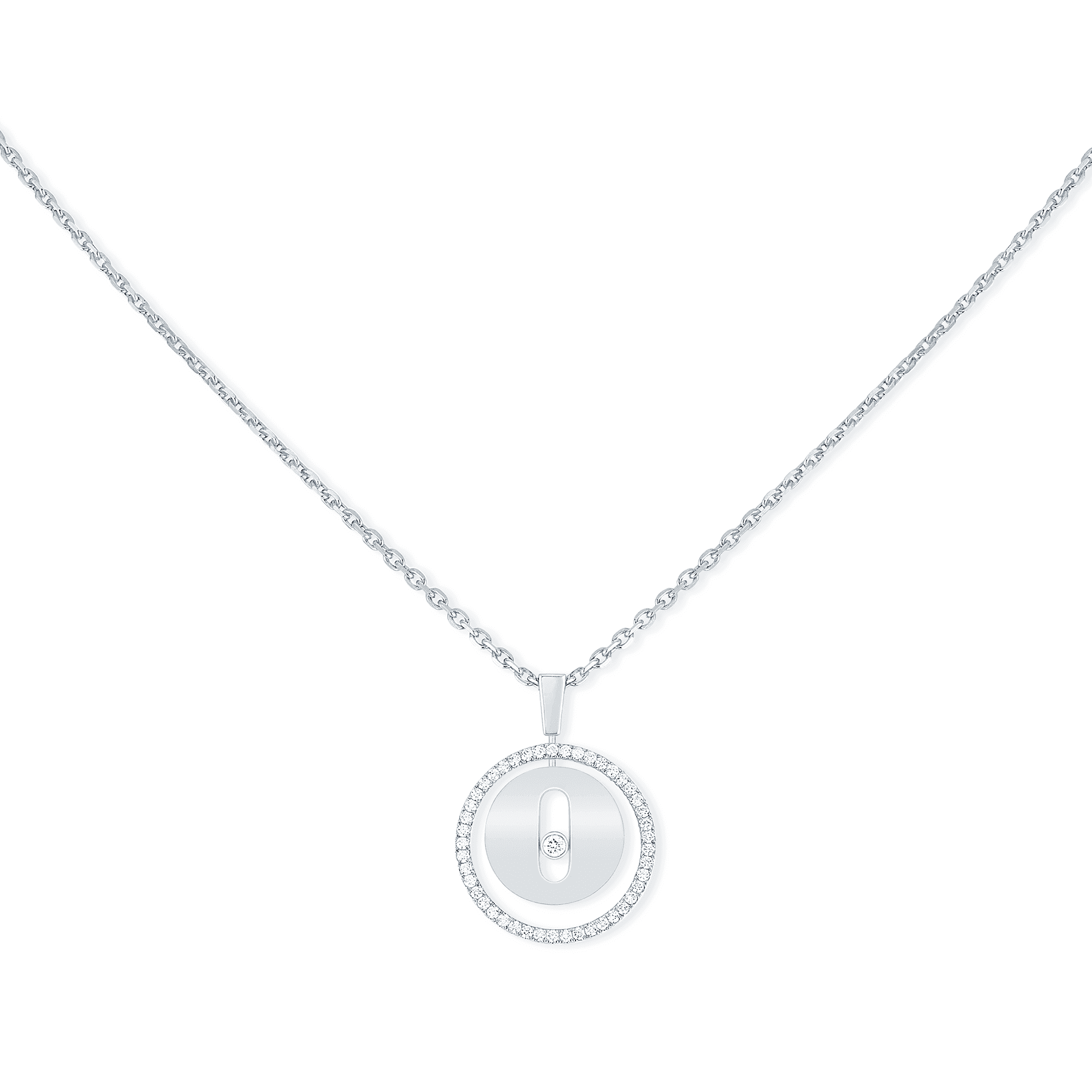 Messika Paris 18ct White Gold Lucky Move Diamond Necklace - Berry's Jewellers