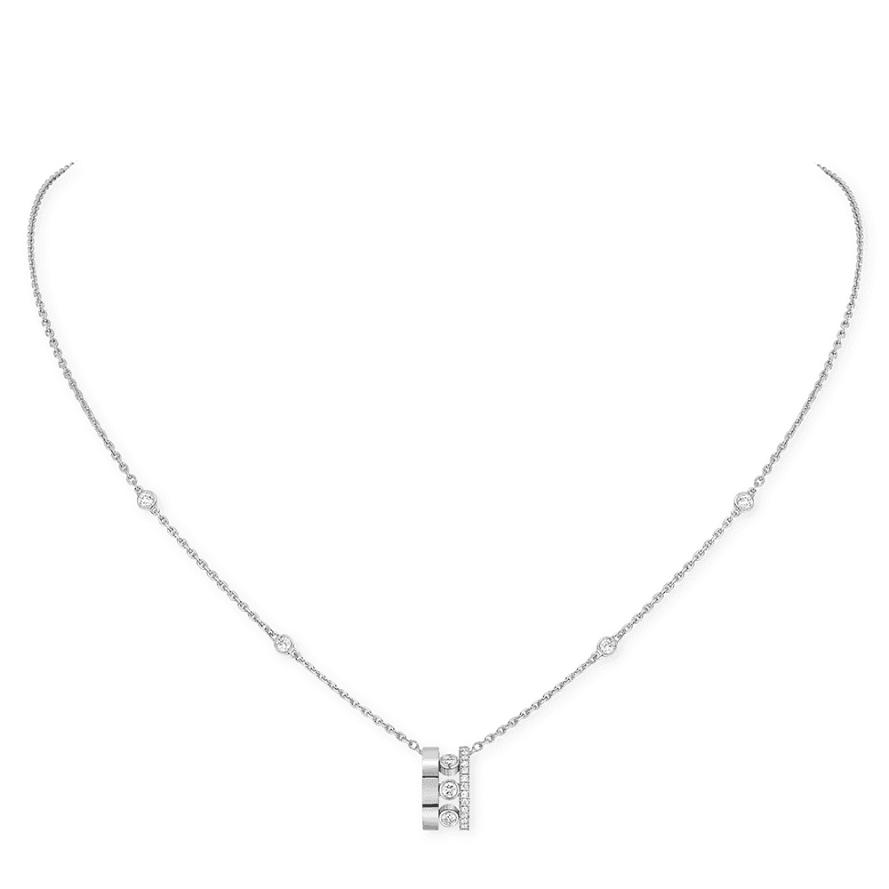 Messika Paris 18ct White Gold Move Romane Diamond Pendant - Berry's Jewellers