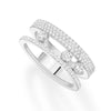 Messika Paris 18ct White Gold Move Romane Pave Diamond Ring - Berry's Jewellers