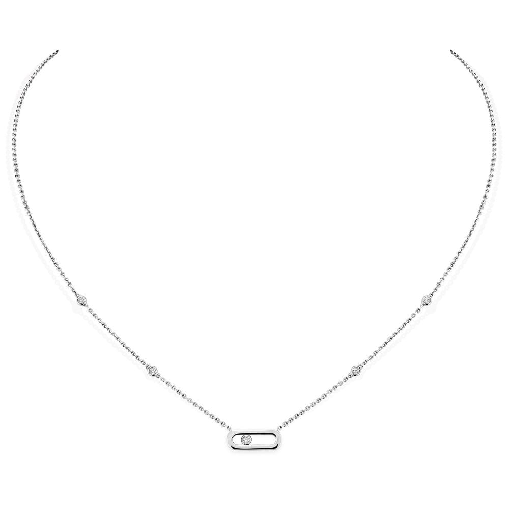 Messika Paris 18ct White Gold Move Uno Diamond Necklace - Berry's Jewellers