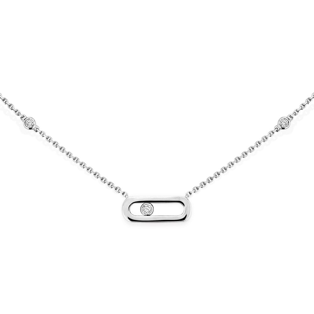 Messika Paris 18ct White Gold Move Uno Diamond Necklace - Berry's Jewellers