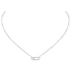 Messika Paris 18ct White Gold Move Uno Single Diamond And Pave Set Diamond Necklace - Berry's Jewellers