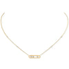 Messika Paris 18ct Yellow Gold Baby Move Three Diamond Set Necklace - Berry's Jewellers