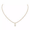 Messika Paris 18ct Yellow Gold Diamond Messika Cares Necklace On A Beige Cord - Berry's Jewellers