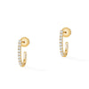 Messika Paris 18ct Yellow Gold Gatsby Pave Set Diamond Huggie Style Hoop Earrings - Berry's Jewellers