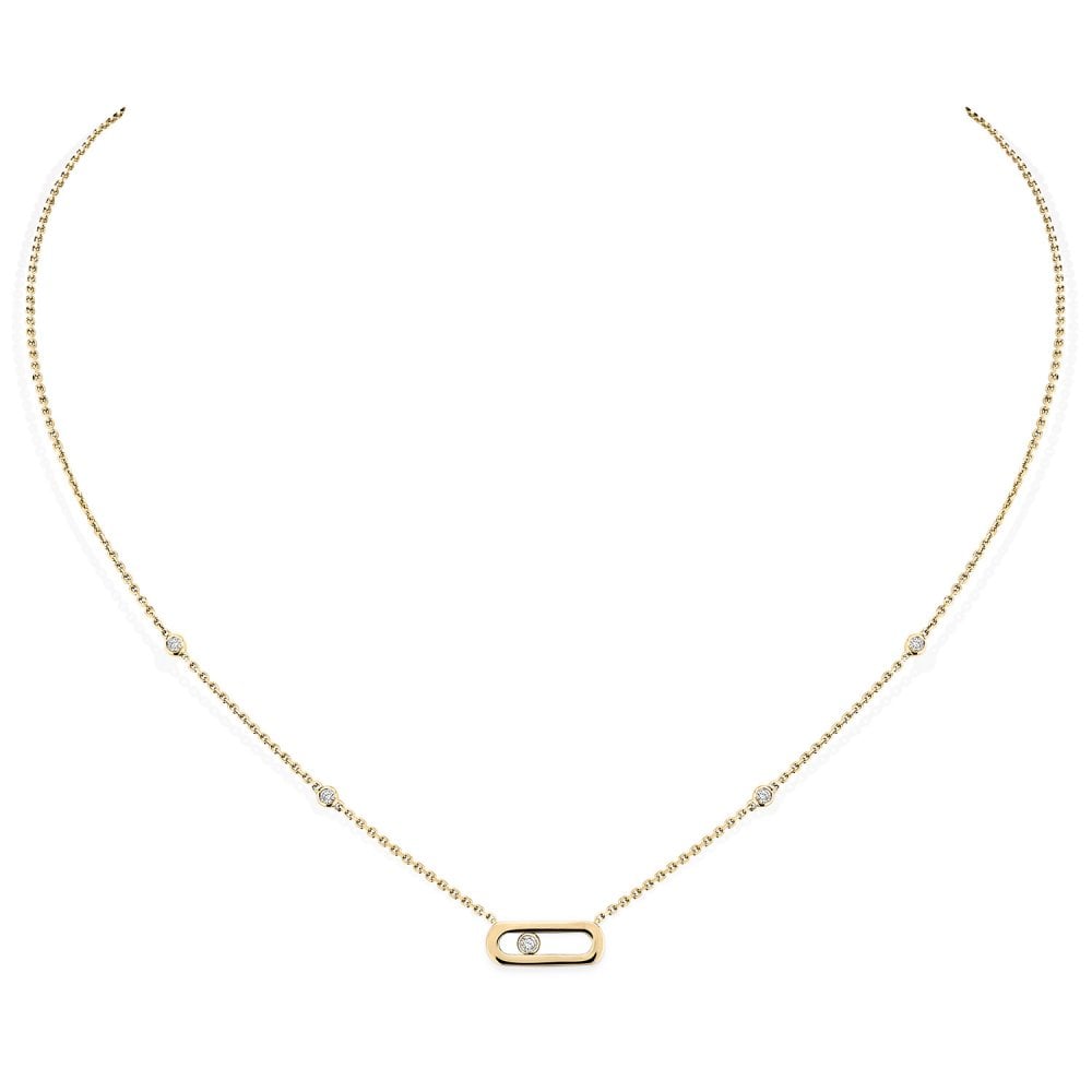 18ct Yellow Gold Move Uno Diamond Necklace