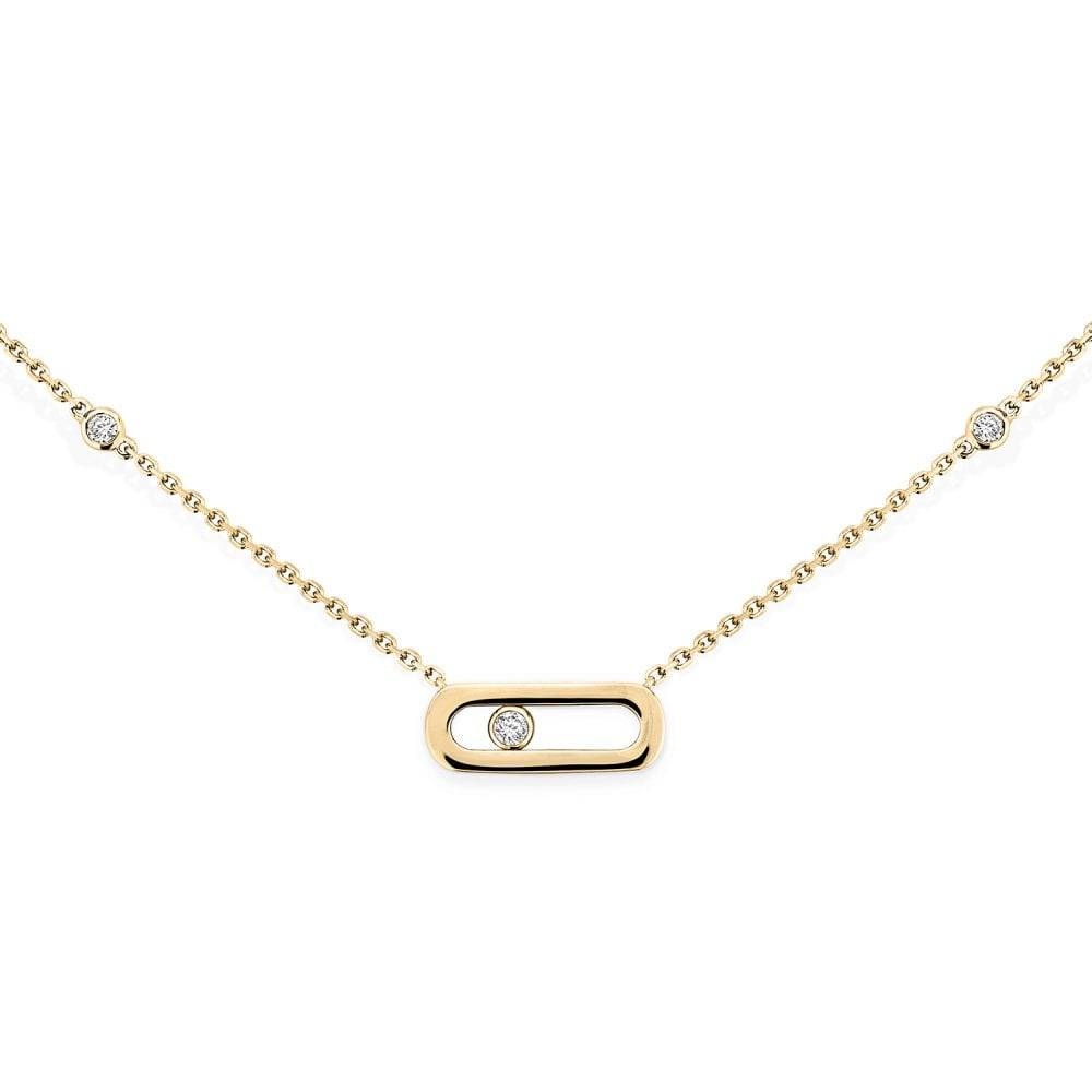 Messika Paris 18ct Yellow Gold Move Uno Diamond Necklace - Berry's Jewellers