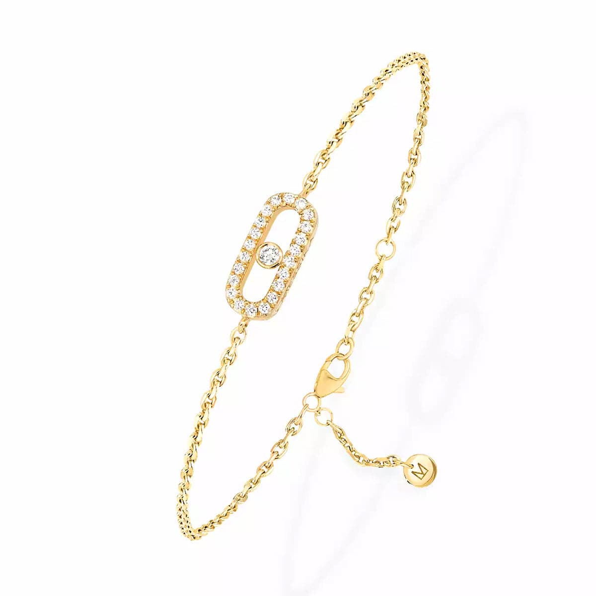 Messika Paris 18ct Yellow Gold Pave Diamond Set Messika Cares Bracelet - Berry's Jewellers