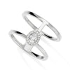 Messika Paris Glam'Azone 2 Rows 18ct White Gold Ring - Berry's Jewellers